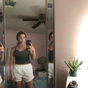 Green cropped-ish tank